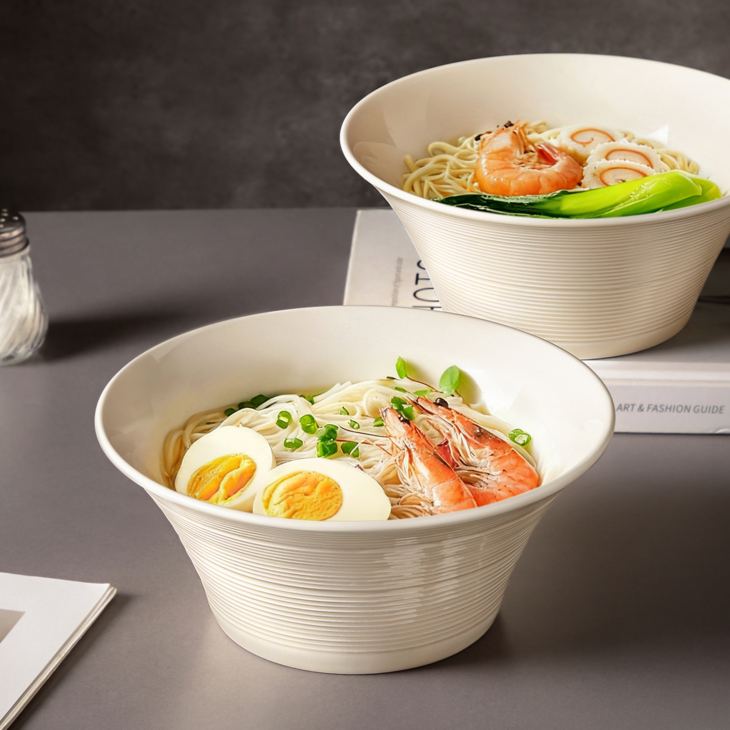 高颜值白色面碗大号拉面碗吃面碗