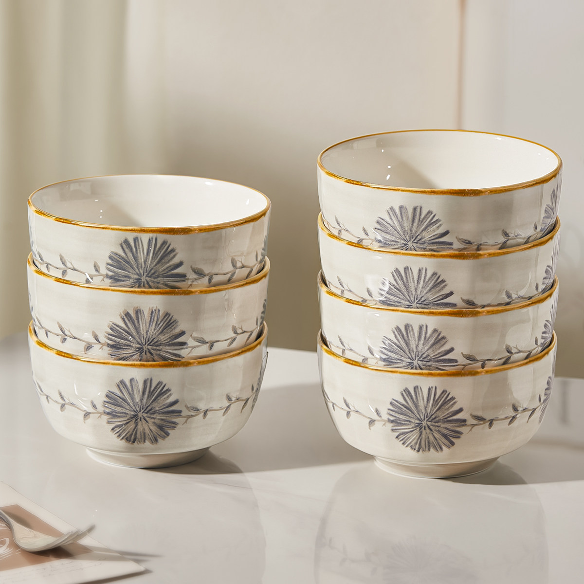 陶瓷米饭碗家用碗碟餐具