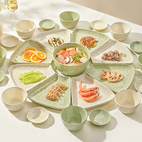 奶油风拼盘组合餐具拼盘奶油餐具