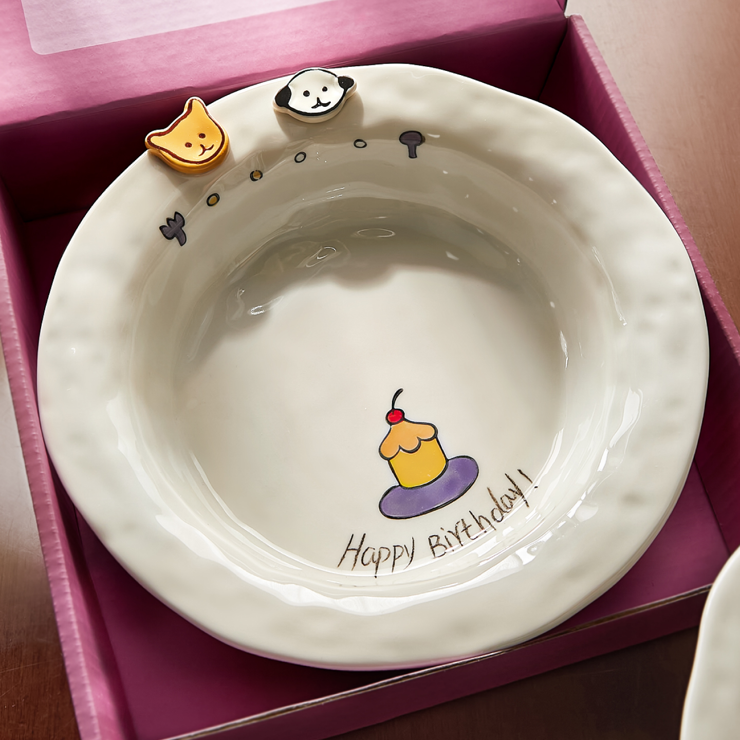 水果盘陶瓷可爱盘子釉下彩酸奶碗女生生日礼物好看的漂亮精致餐盘