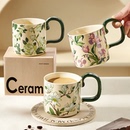 墨色高颜值陶瓷马克杯家用喝水杯子办公室高级感轻奢女士咖啡杯子