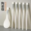 耐高温餐具家用防滑防摔瓷筷子 轻奢高档陶瓷筷子防霉家庭2025新款
