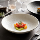 高级感白色盘子家用菜盘2025新款 釉下彩碗碟餐具黑色好看餐盘 日式