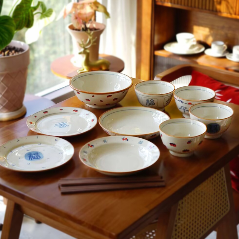中式碗碟套装家用2025新款