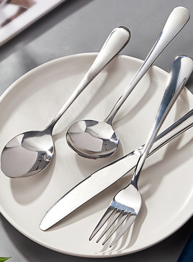 墨色不锈钢牛排刀叉套装高级感轻奢西餐餐具吃牛排刀叉勺三件全套