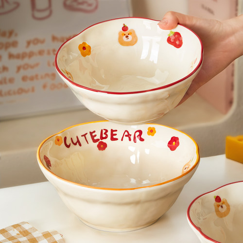 可爱面碗家用2024新款斗笠拉面碗