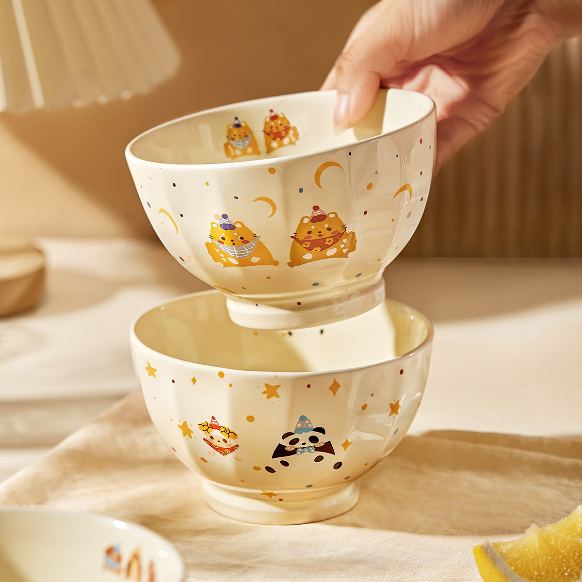 可爱陶瓷米饭碗家用2024新款