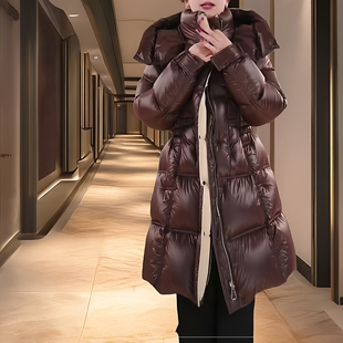 加厚高充绒量加厚小个子外套 中长款 极寒鹅绒服女款 羽绒服2026新款