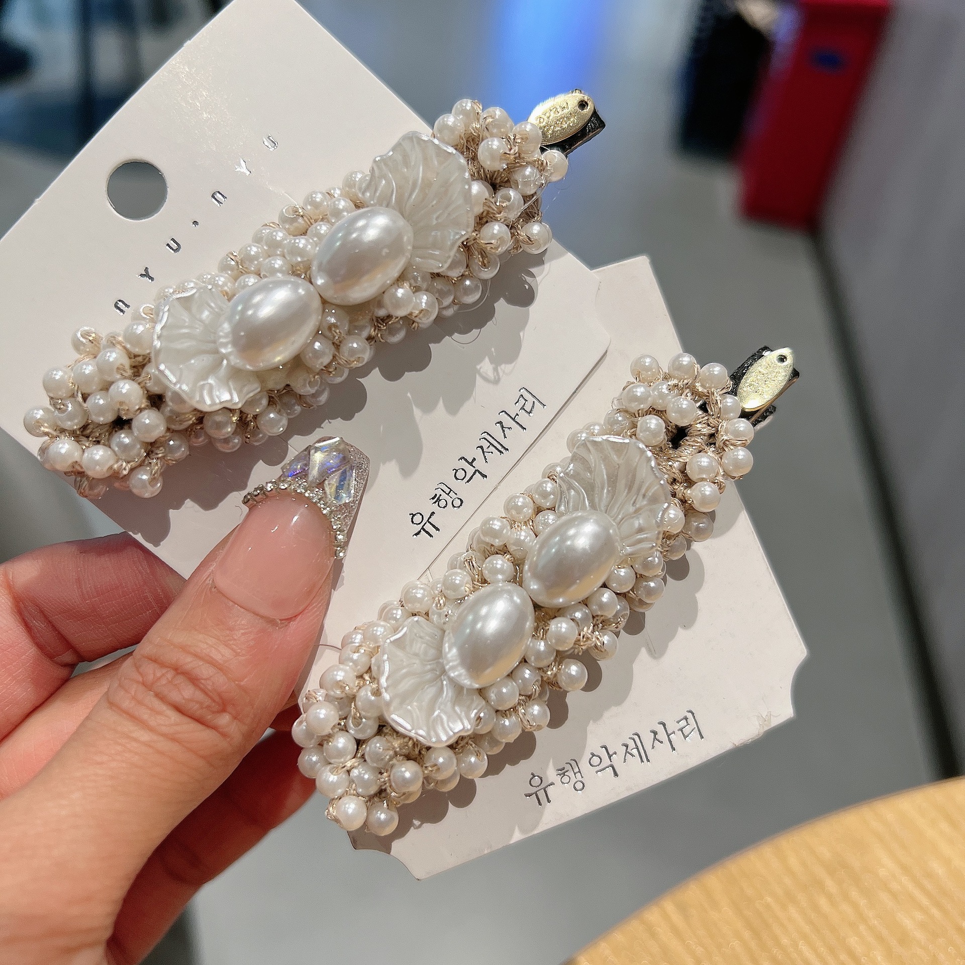 网红重工发夹高级感刘海夹头饰