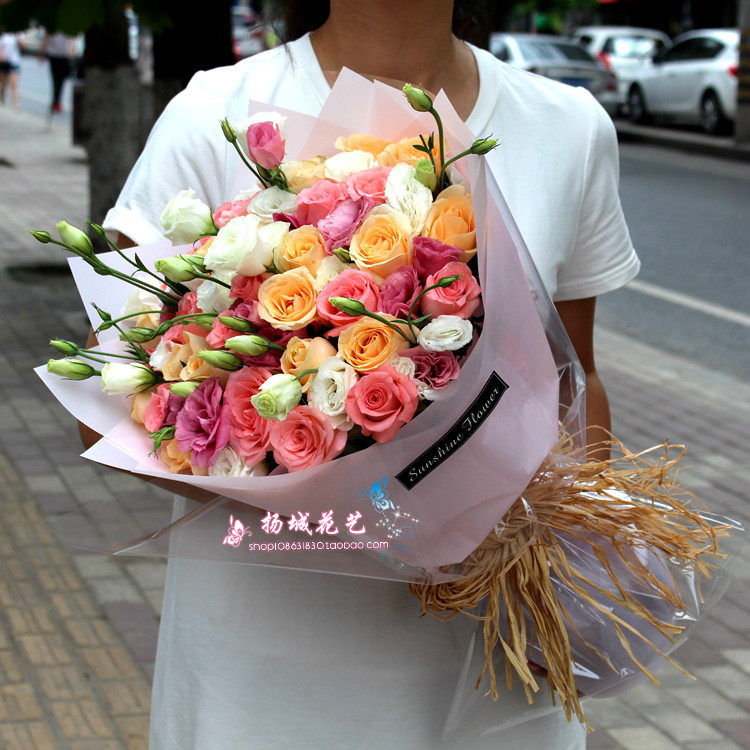 99/66朵求婚生日纪念日探望扬州南京江都高邮仪征鲜花店同城速递