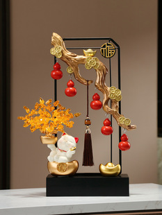 五福临门摆件客厅轻奢高档高端大气上档次电视柜装饰品2025新款
