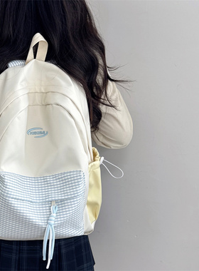 书包初中生女生高中生2025新款背包女ins风简约韩系大容量双肩包
