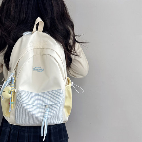 书包初中生女生高中生2025新款背包女ins风简约韩系大容量双肩包