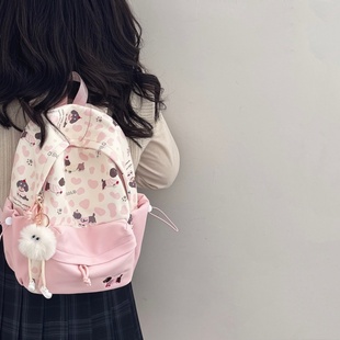 日系ins学生上课书包初中高中生可爱大容量双肩包软萌轻便小背包