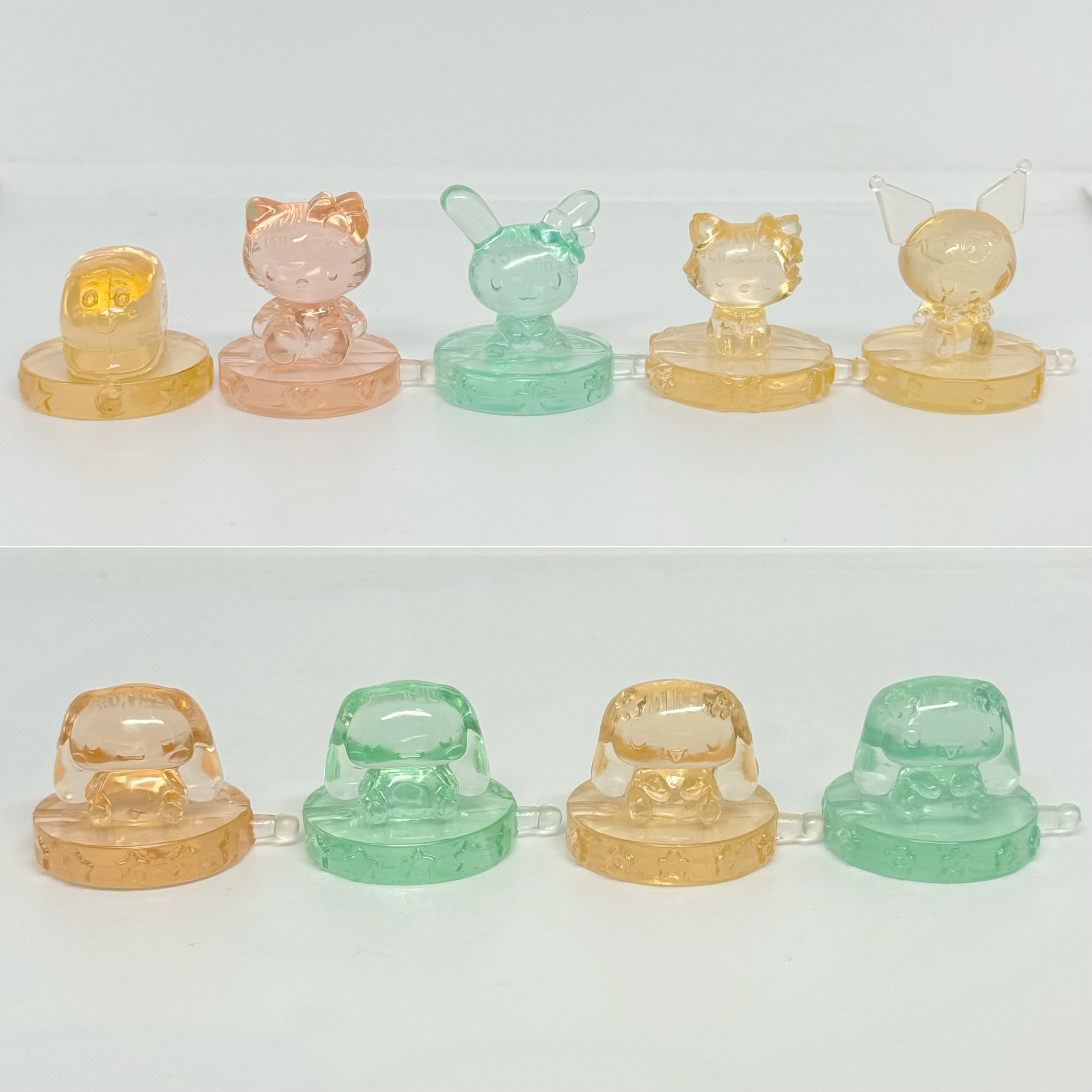 三丽鸥㊣透明搭扣 桌面摆件hello kitty手办公仔KT挂件のmelody兔