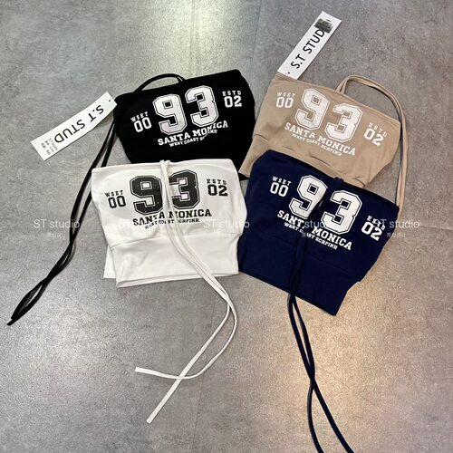 美式辣妹数字外穿吊带背心女夏季新款设计感小众时尚修身显瘦上衣