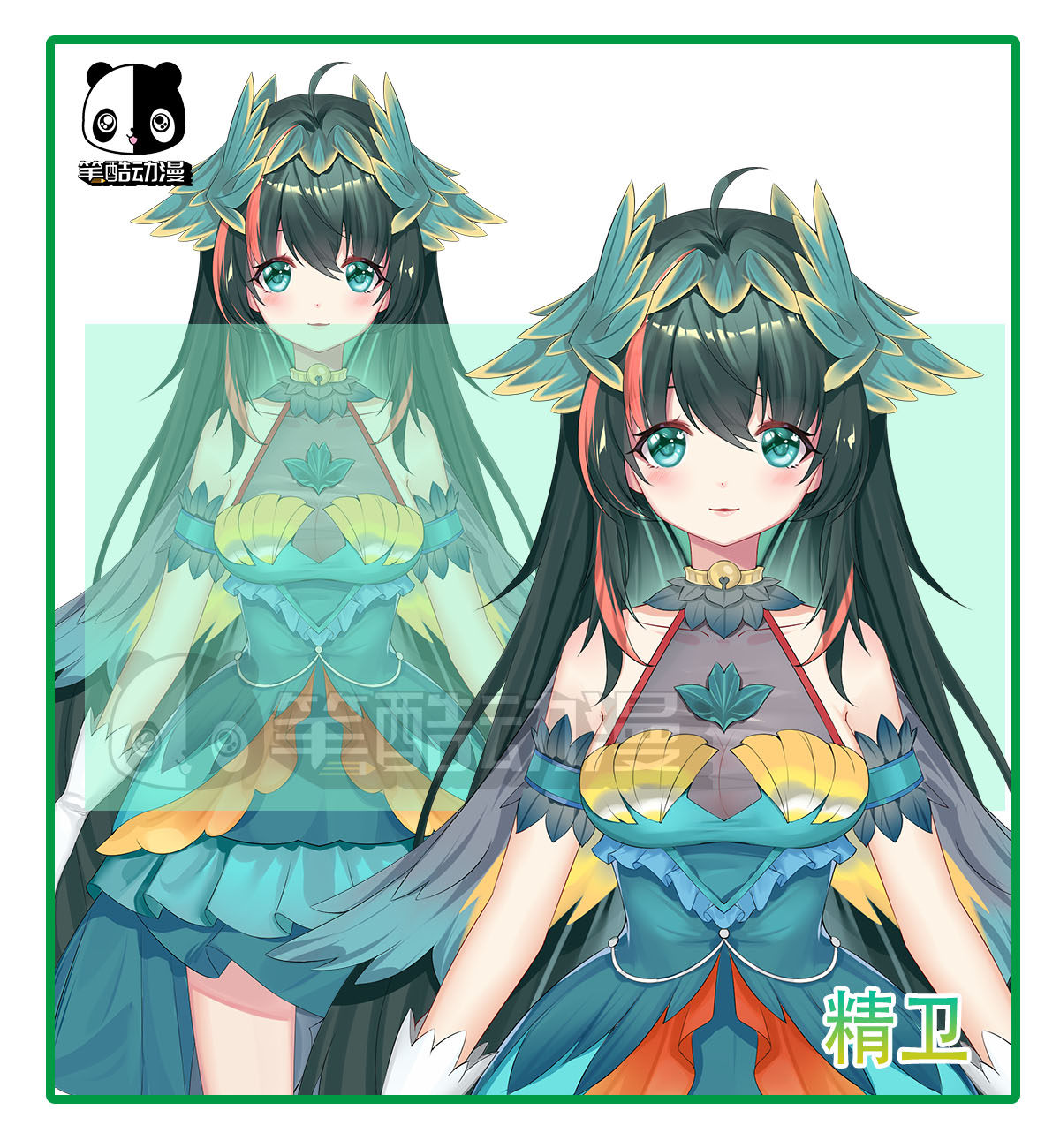 vup原创设计live2d模型虚拟主播皮套动态形象人设立绘约稿定制