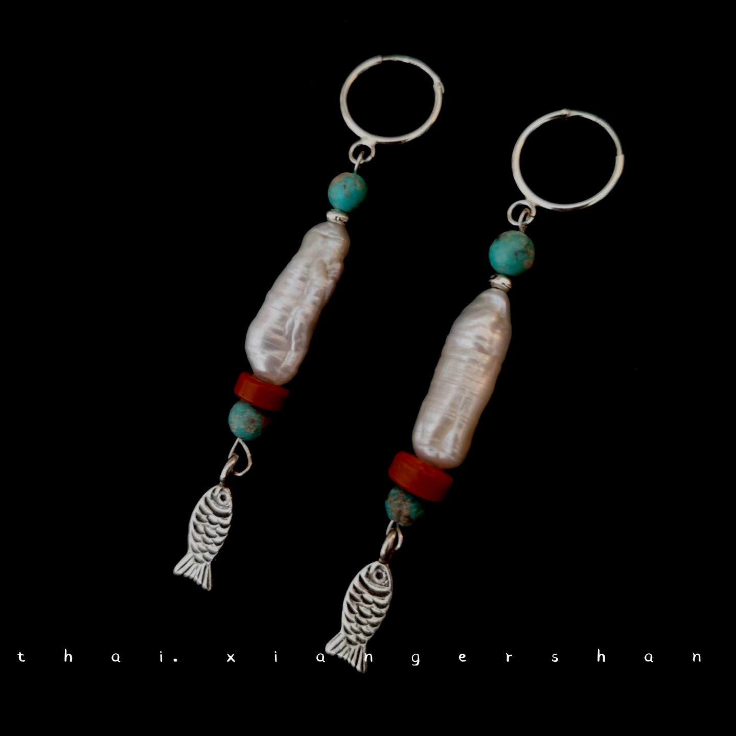 【手作】珍珠绿松耳环泰国手工银925银绿松石耳环耳饰手工新品,饰品/流行首饰/时尚饰品新,银饰项链,淘宝优惠券,粉丝福利购,淘宝优惠卷