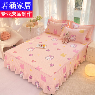 1.9 100%纯棉床裙卡通1.0 1.5 1.2 2.0米儿童男女孩全棉床罩 1.35