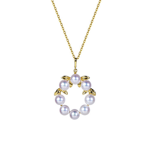 日本akoya珍珠项链女款天然