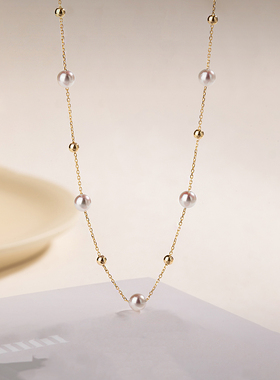 爱迪生满天星珍珠项链极光正圆淡水ak珍珠颈链女款2025年新款爆款