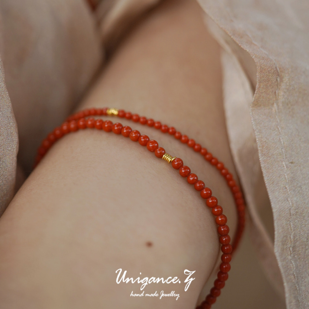 UNIG由观/柿如意/天然川料满肉南红24k足金手链本命年红绳手串,珠宝/钻石/翡翠,手饰,淘宝优惠券,粉丝福利购,淘宝优惠卷