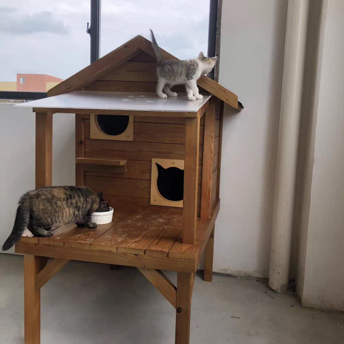 猫窝四季通用夏天猫屋别墅室外双狗窝/屋/帐篷/沙发