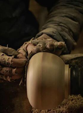 不丹传统手工艺 Shagzo木车削- 木碗dapa杯子 不丹孩子的小店