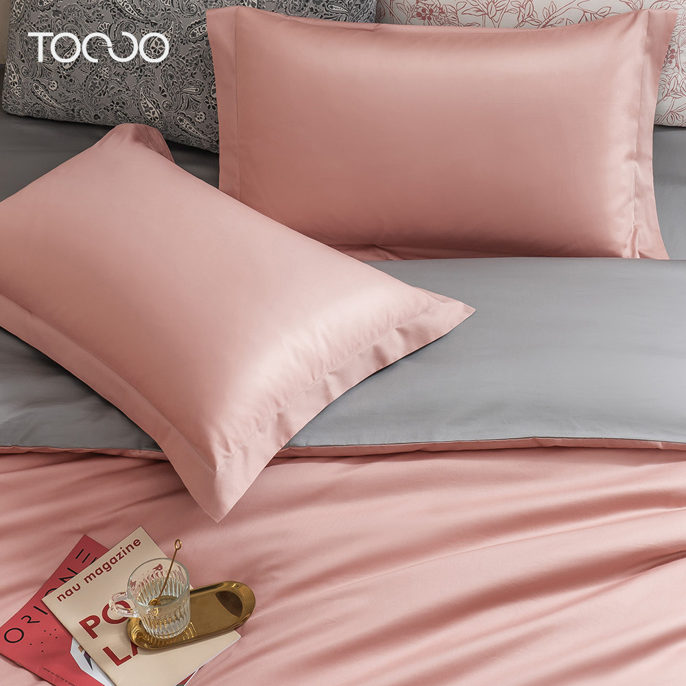 100%棉tocco缎纹一对装枕套