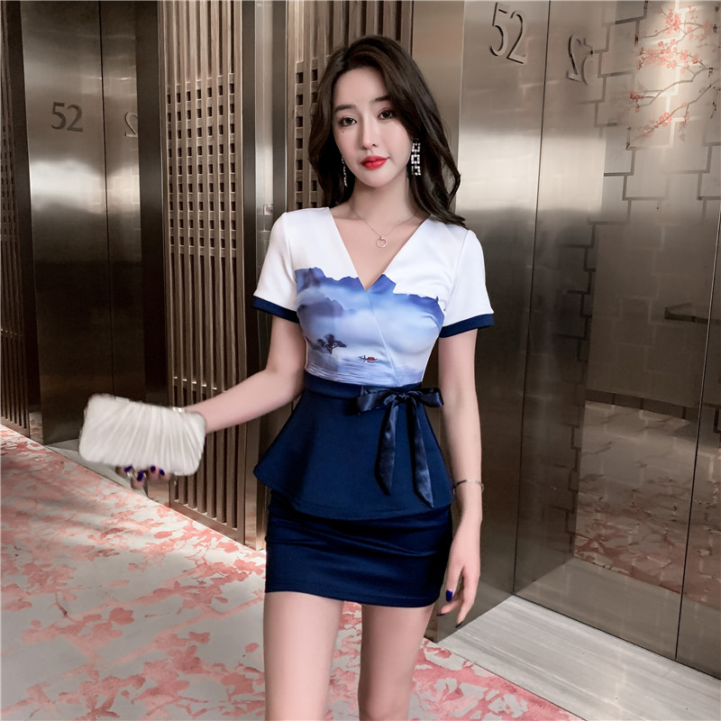 足浴足疗技师工作服女沐足工衣洗浴会所气质高端中式养生馆制服夏