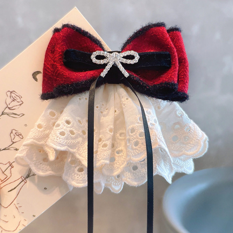 新款蕾丝仙气顶夹高级儿童大蝴蝶结发夹可爱少女发饰飘带发圈发绳,童装/婴儿装/亲子装,发饰,淘宝优惠券,粉丝福利购,淘宝优惠卷