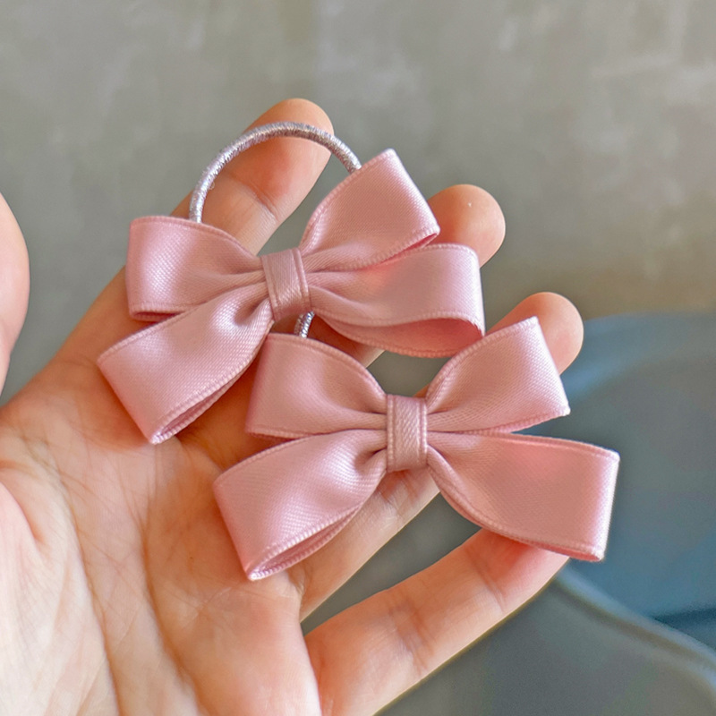 质感棉带手工百搭宝宝头绳小蝴蝶结发饰女童发绳发圈皮筋头饰品