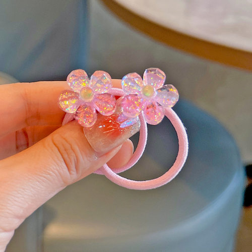 儿童可爱渐变花朵发圈幼儿园女扎