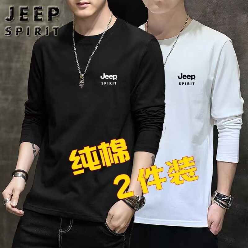 JEP吉普10纯棉长袖t恤男