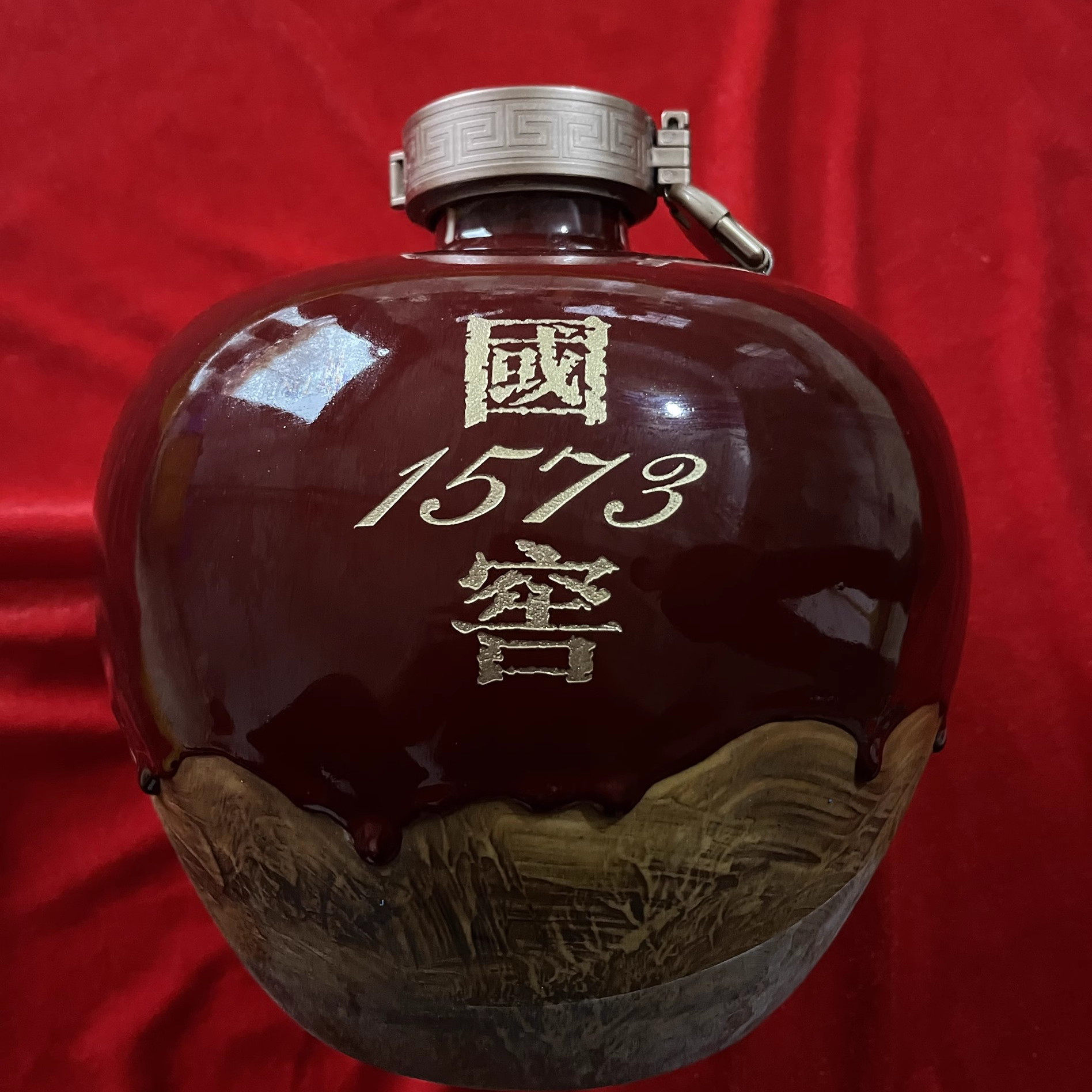 景德镇陶瓷空酒瓶10斤装个人收藏空酒瓶装饰品摆件1973小酒壶酒具