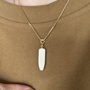 天然猛犸小尖牙吊坠