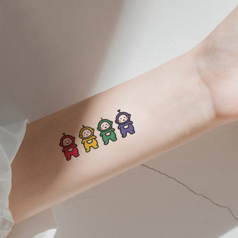 玩味原创可爱天线宝宝纹身贴持久防水男女创意卡通片儿童手腕贴纸