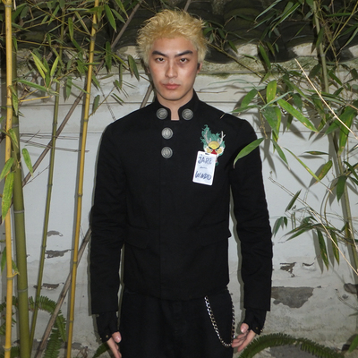 JohariWindow 审判庭中山西装外套龙刺绣DIY胸牌原创设计