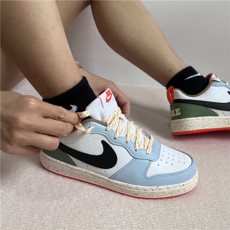 NIKE耐克COURT BOROUGH LOW女子简版空军低帮休闲板鞋DX6052-101