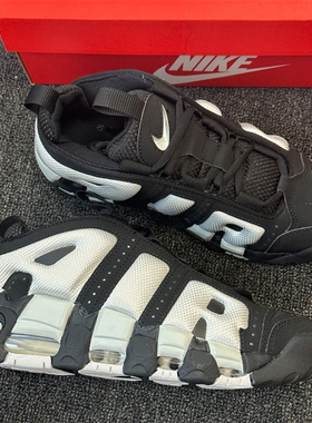 NIKE耐克UPTEMPO男女白灰皮蓬大AIR复古休闲鞋FB3021-FZ3055-001