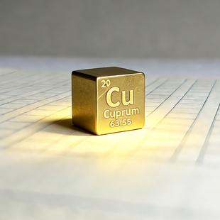 铜立方 金属铜块元素周期表铜立方体块Cu摆件创意礼品模型装饰品