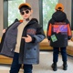 棉服冬装 男孩中大童中长款 洋气派克服潮 2026新款 男童外套加绒冬季
