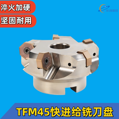 TFM45快进给铣刀盘45度平面刀盘