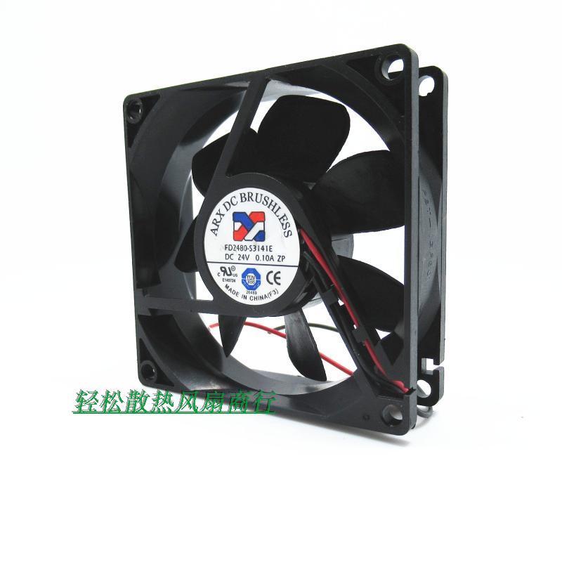 8025  24V 0.10A FD2480-S3141E 2线端子液压散热风扇