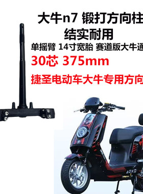 捷圣电动车锻打方向柱30芯前叉大牛N7赛道版12寸宽胎通用电摩配件
