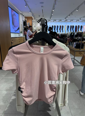 澳洲代购lululemon All It Takes 女士后侧扭结罗纹运动背心T