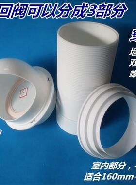 海潜艇油厨房烟机止回阀穿装墙专用阀室内安防海潜艇止逆阀加厚防