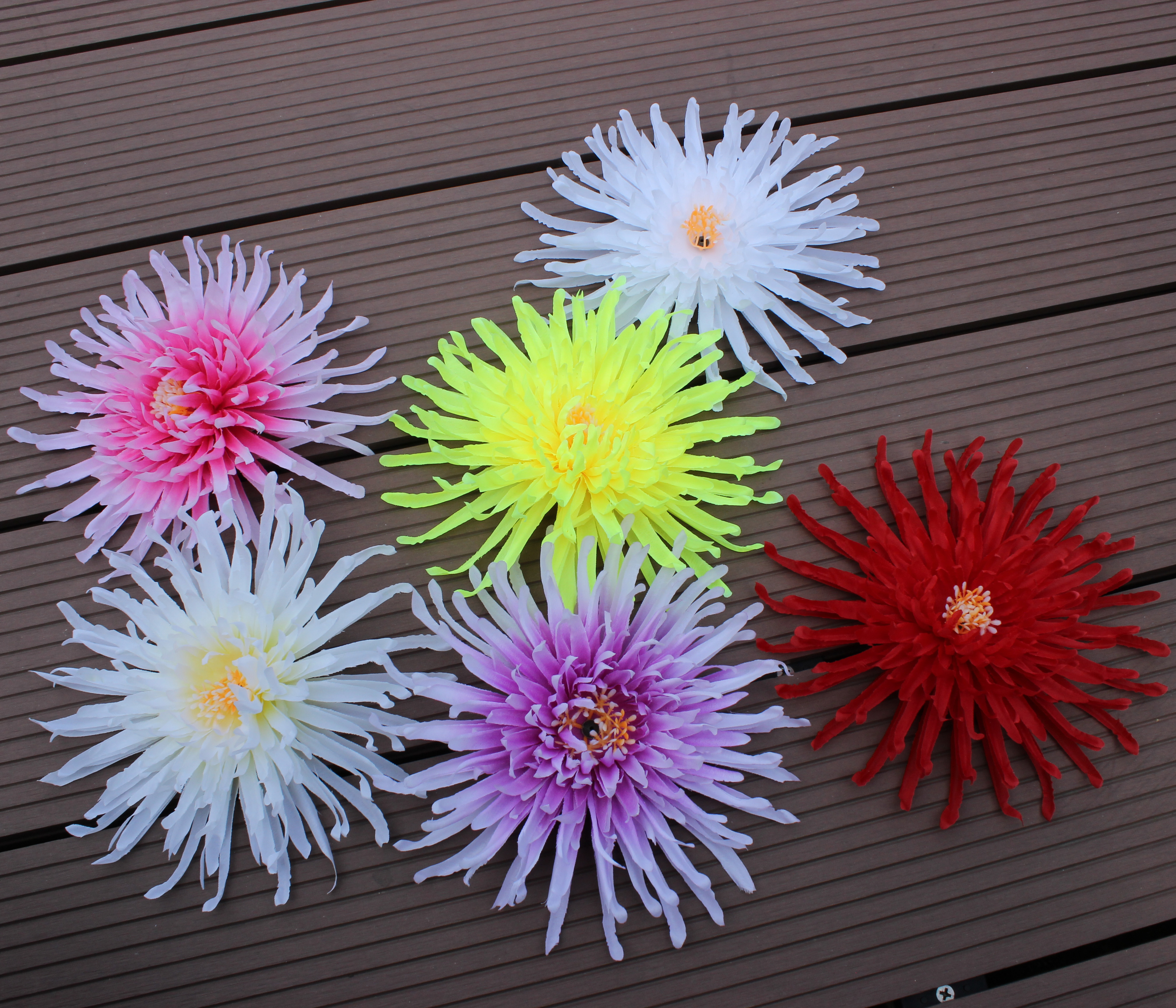 绢花菊花单朵龙爪菊仿真花菊花头塑料花朵插花手工花装饰花布料花