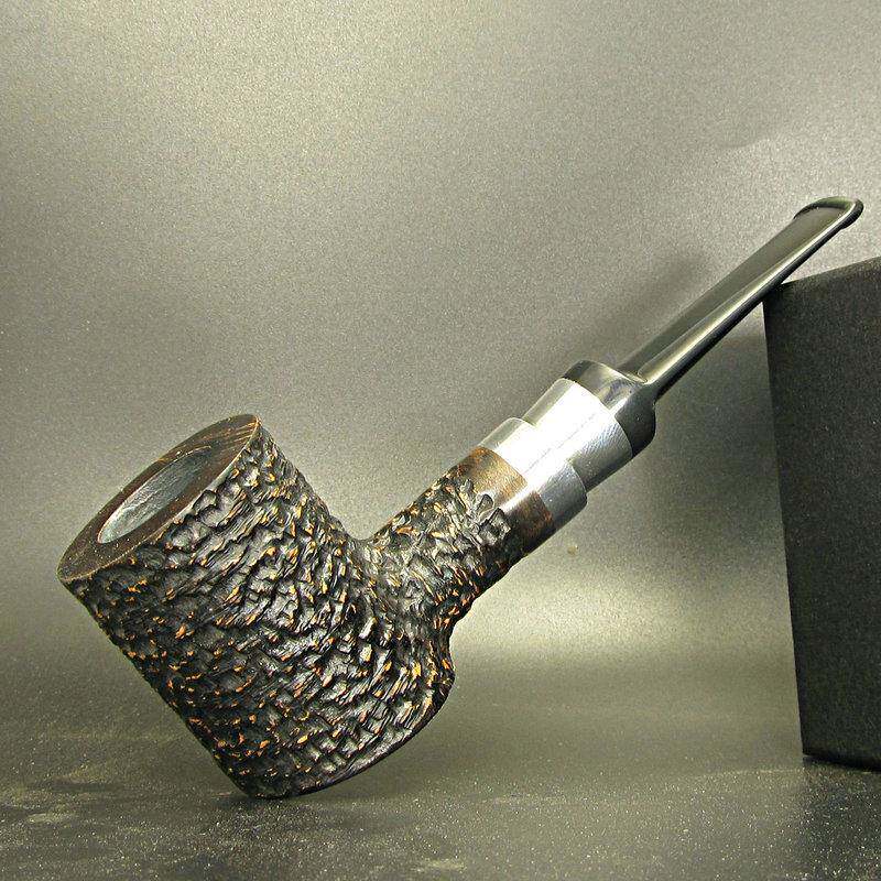 意大利烟斗 进口石楠木手工老式直式锤子实木9MM中号双银圈