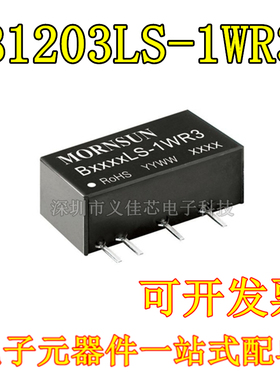 B1203LS-1WR3 输入12V转3.3V 功率1W 电流303mA DC-DC电源模块
